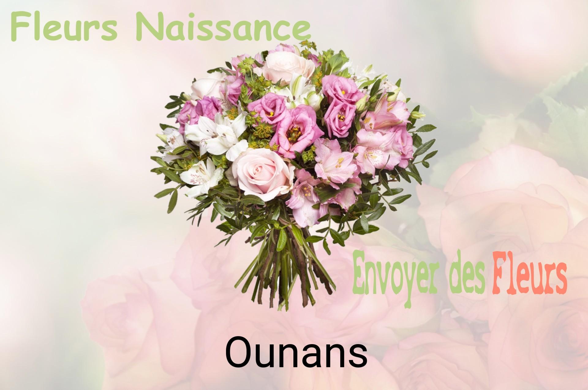 Bouquet de fleurs de naissance livré à Ounans